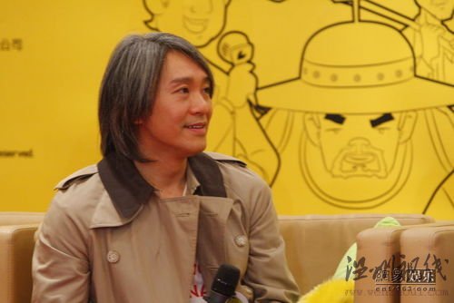 周星馳宣傳動(dòng)畫電影《長江七號愛地球》。