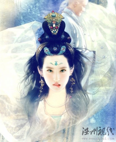 疑似聶小倩手繪造型流出 劉亦菲空靈清秀引關注