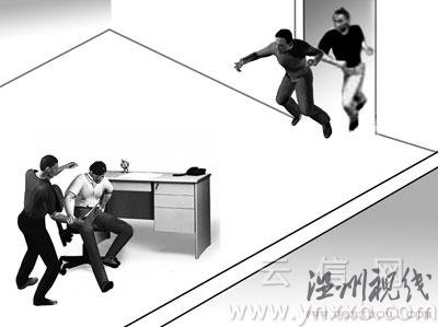 云南省教育廳發(fā)生劫持案人質奪刀自救(圖)
