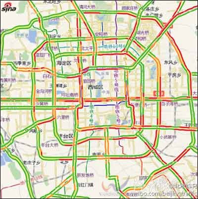 北京26日降雨實時交通信息（滾動）