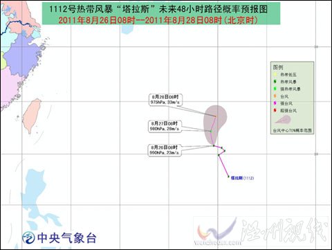 “塔拉斯”北偏西移動 未來對我國無影響