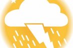 天氣預報雷陣雨標志 雷