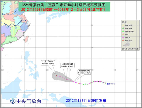臺(tái)風(fēng)寶霞路徑