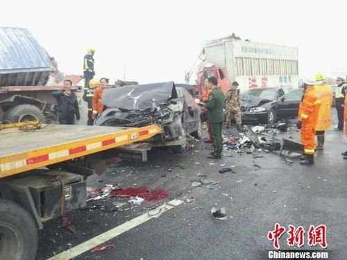 海寧杭浦高速車禍現場