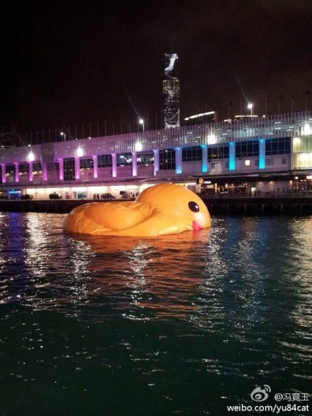 香港大黃鴨漏氣