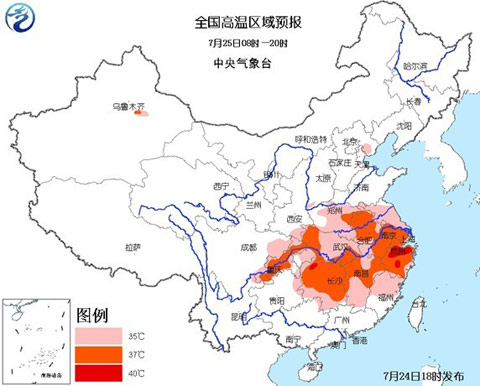 浙江江蘇安徽高溫熱浪來襲