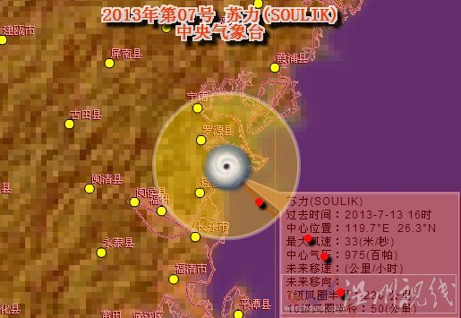 臺風(fēng)蘇力登陸福建