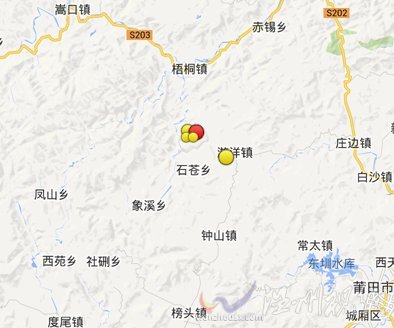 今天仙游縣發(fā)生4.8級較大震級地震