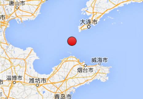 山東煙臺市長島縣海域地震