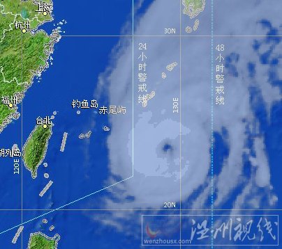 今年影響溫州最大的強(qiáng)臺(tái)風(fēng)菲特臨近浙江