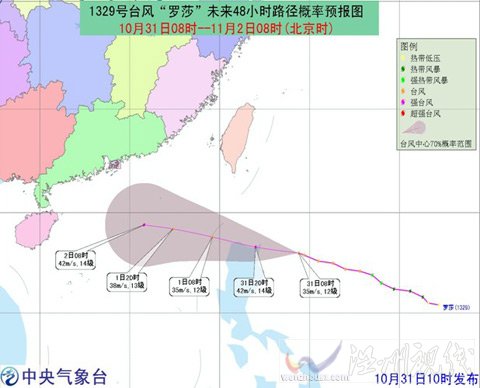 羅莎臺風最新路徑圖