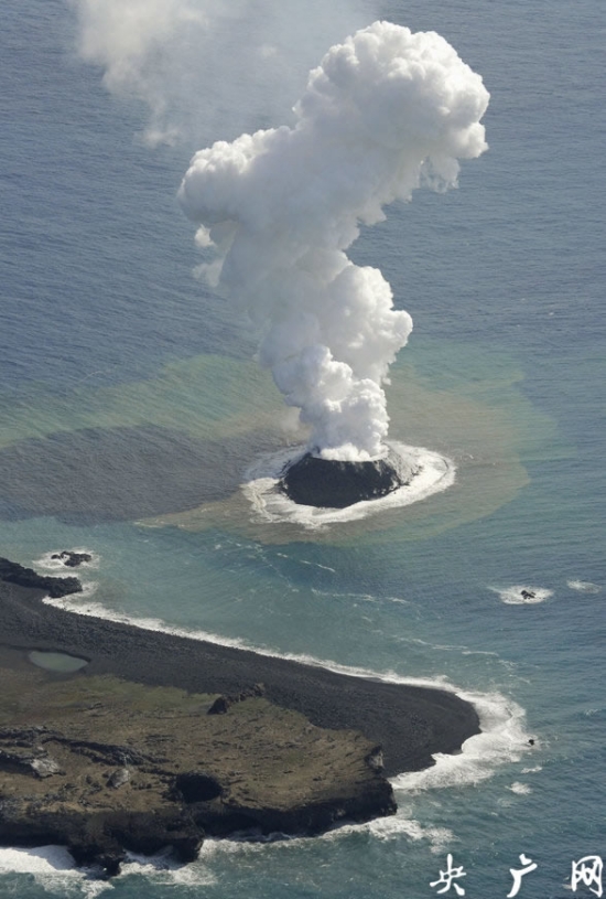 海底火山噴發形成新島嶼