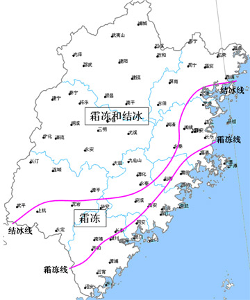 2013年12月27日至30日福建大范圍霜凍天氣