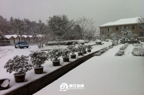 浙江下雪了，2013年冬季浙江湖州安吉第一場雪