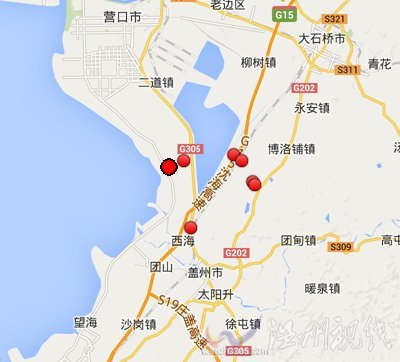 營(yíng)口地震周邊過(guò)去一年發(fā)生的地震