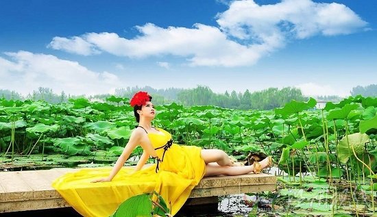 芙蓉姐姐變美艷荷花仙子