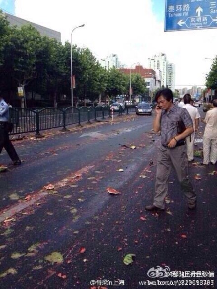 上海永泰路車禍現場
