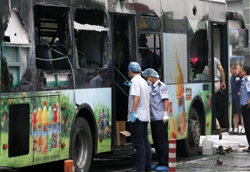 杭州公交車起火