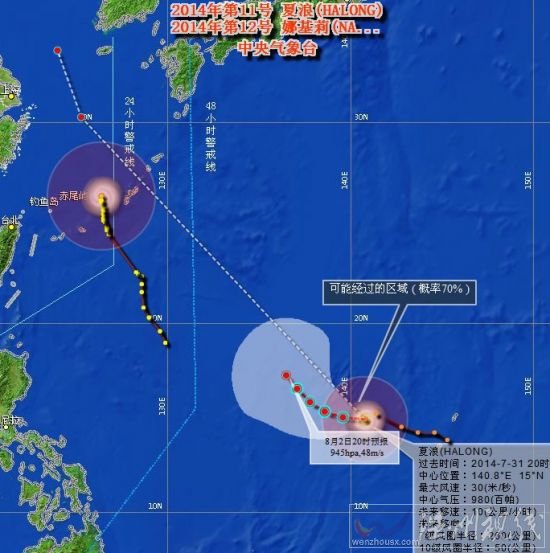 臺風夏浪路徑圖