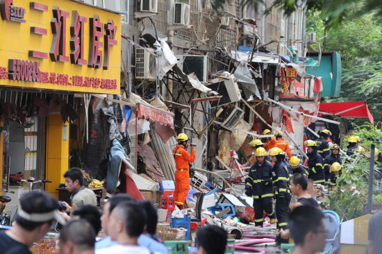 廈門嘉禾路福園公寓爆炸事故現(xiàn)場