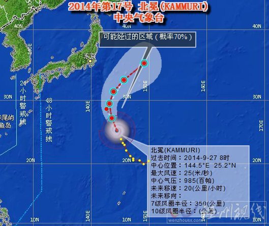 2014臺(tái)風(fēng)北冕路徑