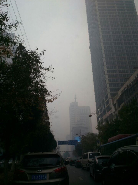沈陽霧霾指數爆表