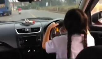 9歲女童開車上學2年