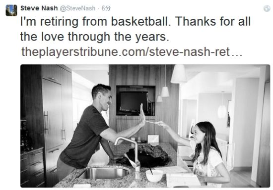 nba球星納什正式宣布退役