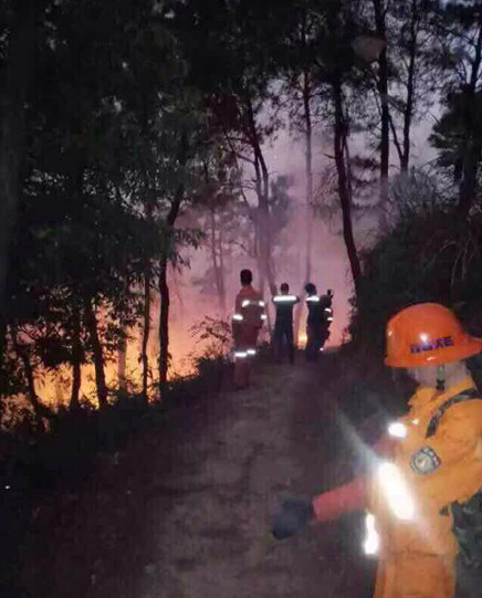 廣西梧州突發山火