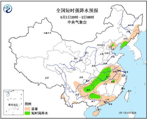 東北江南華南等地有強(qiáng)對流天氣