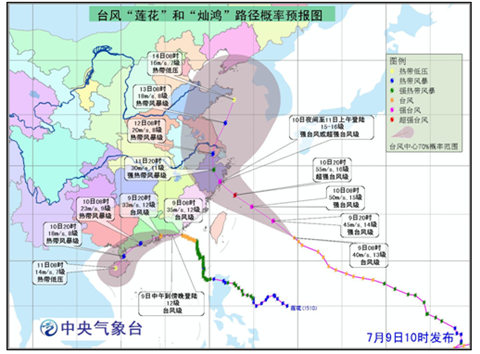 臺(tái)風(fēng)路徑預(yù)報(bào)圖