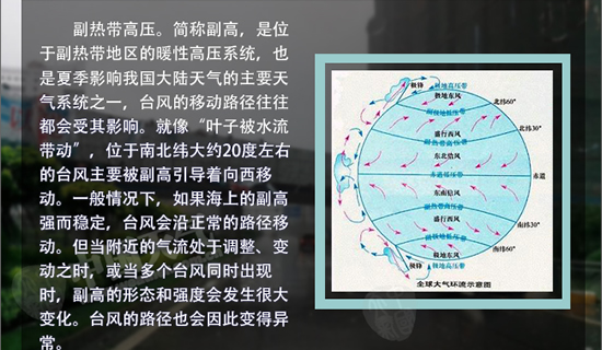 影響臺風路徑的因素：副高