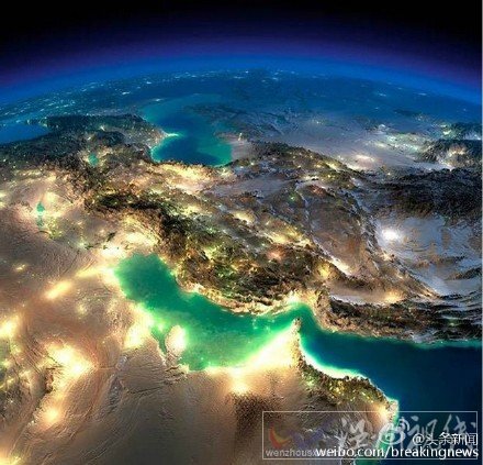 美國宇航局NASA航拍地球夜景圖片
