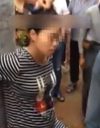 臺州捆綁暴打孕婦