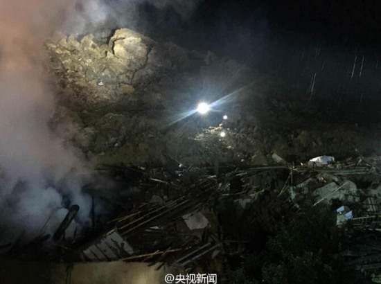麗水山體滑坡救援現(xiàn)場