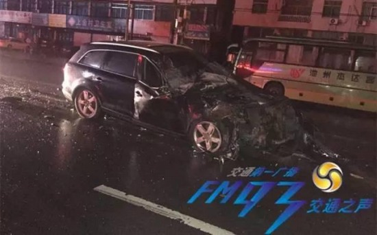 瑞安車禍 無證醉駕奧迪Q7追尾貨車