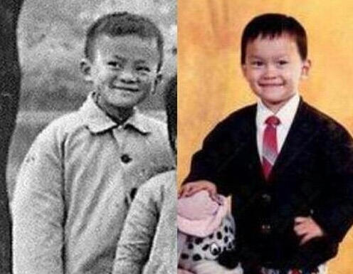 馬云孫楊童年撞臉