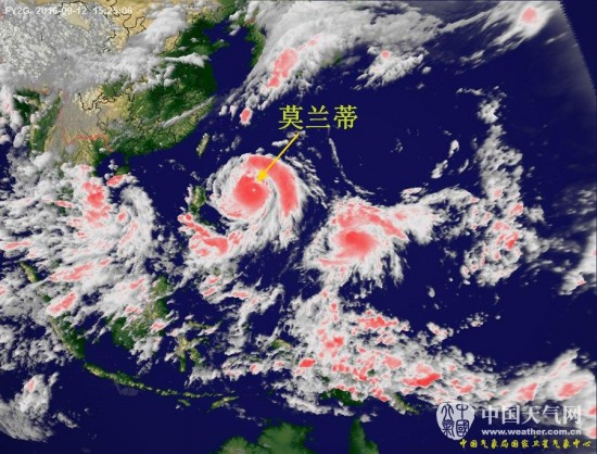 超強(qiáng)臺(tái)風(fēng)莫蘭蒂衛(wèi)星云圖