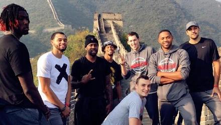NBA球員長城刻字