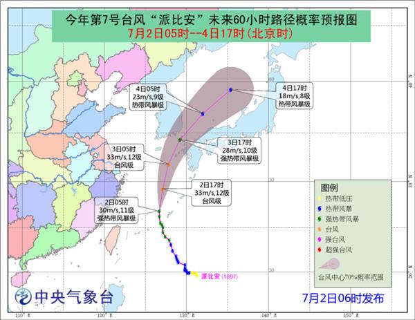 臺風派比安路徑