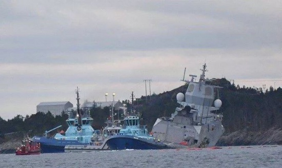 挪威宙斯盾艦沉了