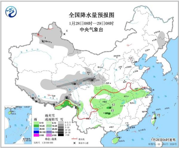 中東部大范圍雨雪天氣影響春運