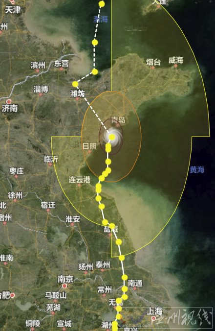 利奇馬入江蘇境內 已經過江蘇到青島了