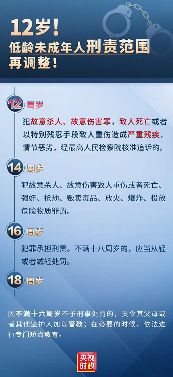 12歲未成年人故意殺人將負刑責