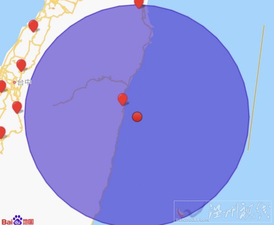 臺灣花蓮縣海域7分鐘內兩次地震