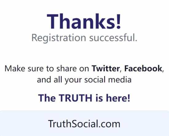 特朗普的新社交媒體平臺Truth Social