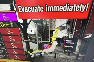 日本強烈地震后的海