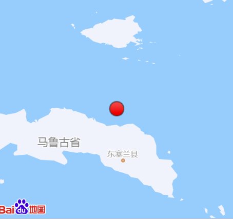 印尼塞蘭島附近海域發(fā)生5.8級地震